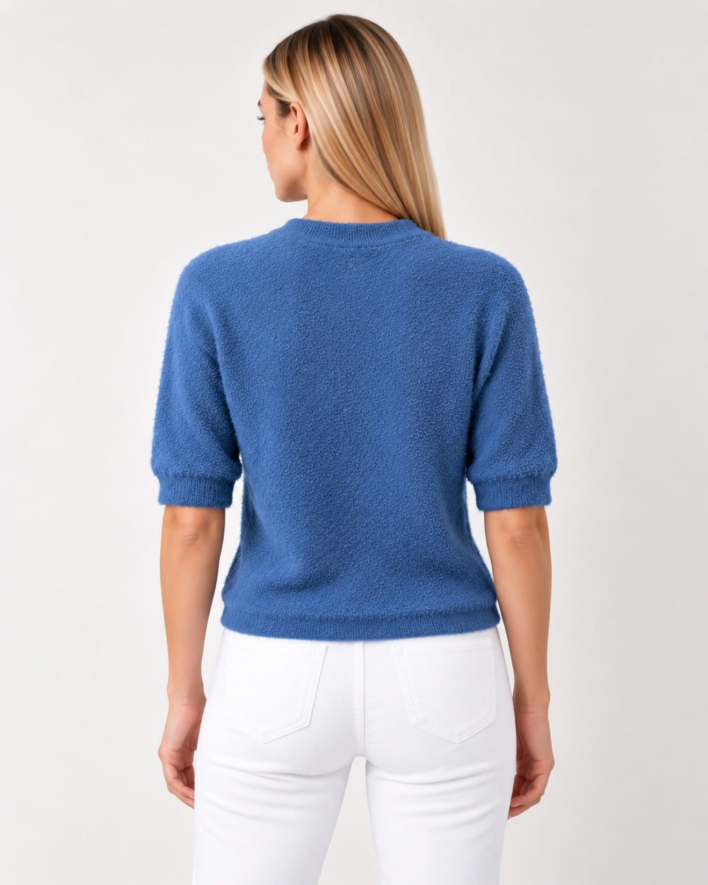 Blusa Malha Tricot Azul