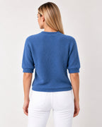 Blusa Malha Tricot Azul