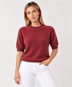 Blusa Malha Tricot Marsala