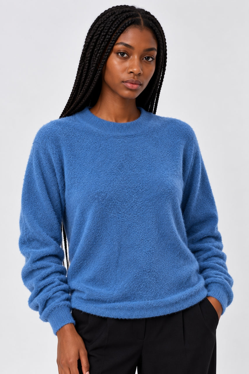 Casaco Tricot Happy Tree Azul