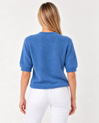 Blusa Malha Tricot Azul